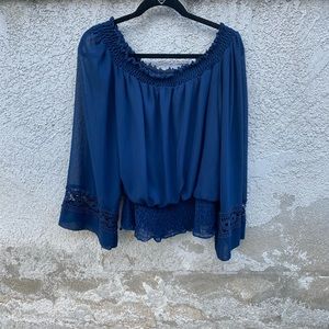 XOXO blue blouse size L